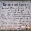 Grabsteininschrift für Bruno von François