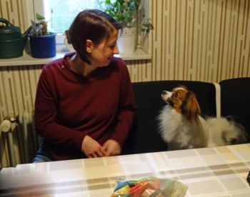 Katrin Marx mit einem ihrer Phalènes