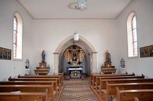Das Innere der Kapelle St. Jakobus in Keßlingen