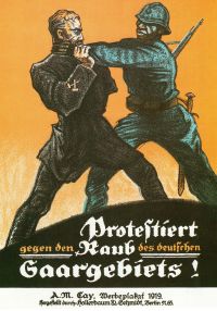 Plakat, entnommen: G. Paul und R. Schock, Saargeschichte im Plakat 1918 - 1957, erste Auflage 1987