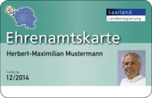 Saarländische Ehrenamtskarte (Muster)