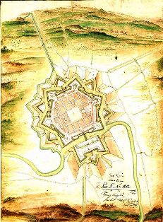 Plan der Stadt und Festung Festung Saarlouis (1693)